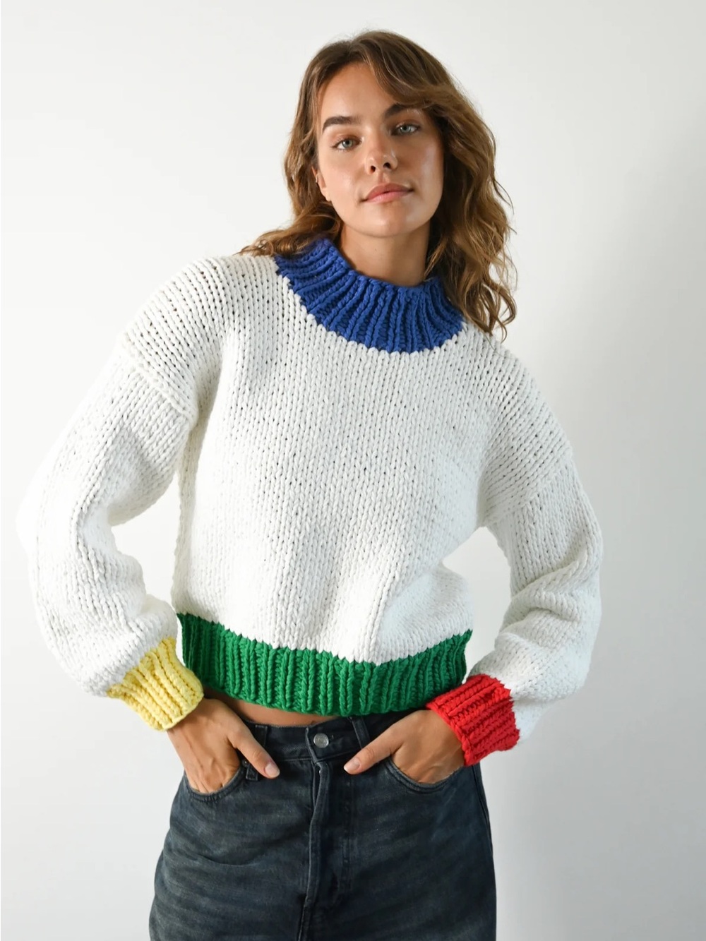 Yellow the Label Zora Chunky Sweater - Primary Colors